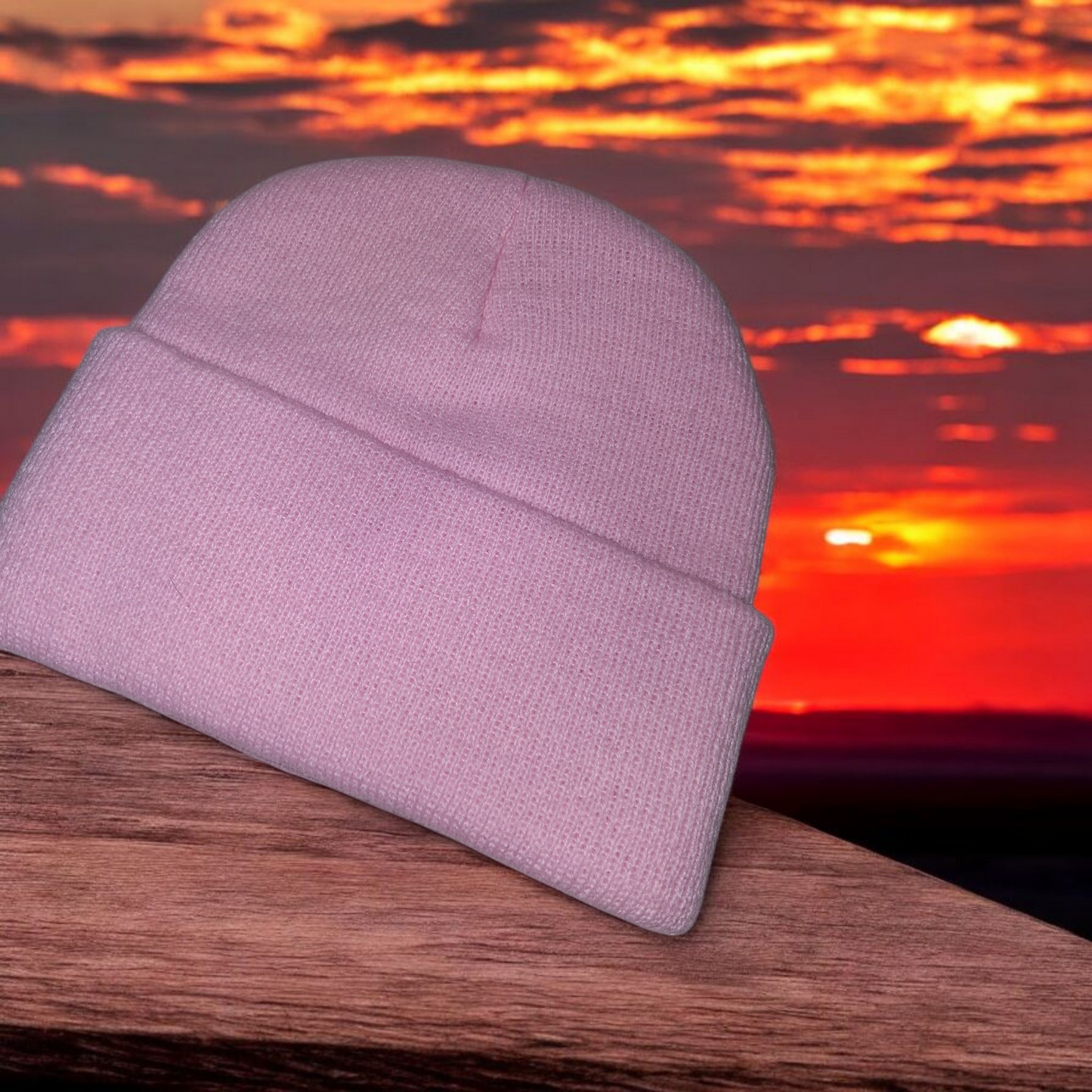 Bonnet fantaisie rose brodé cœur🩷🎀