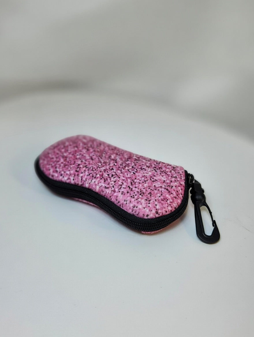 Étui fantaisie rose à fermeture éclair – format compact🩷🎀