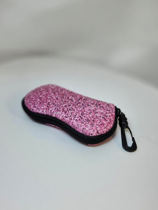 Étui fantaisie rose à fermeture éclair – format compact🩷🎀