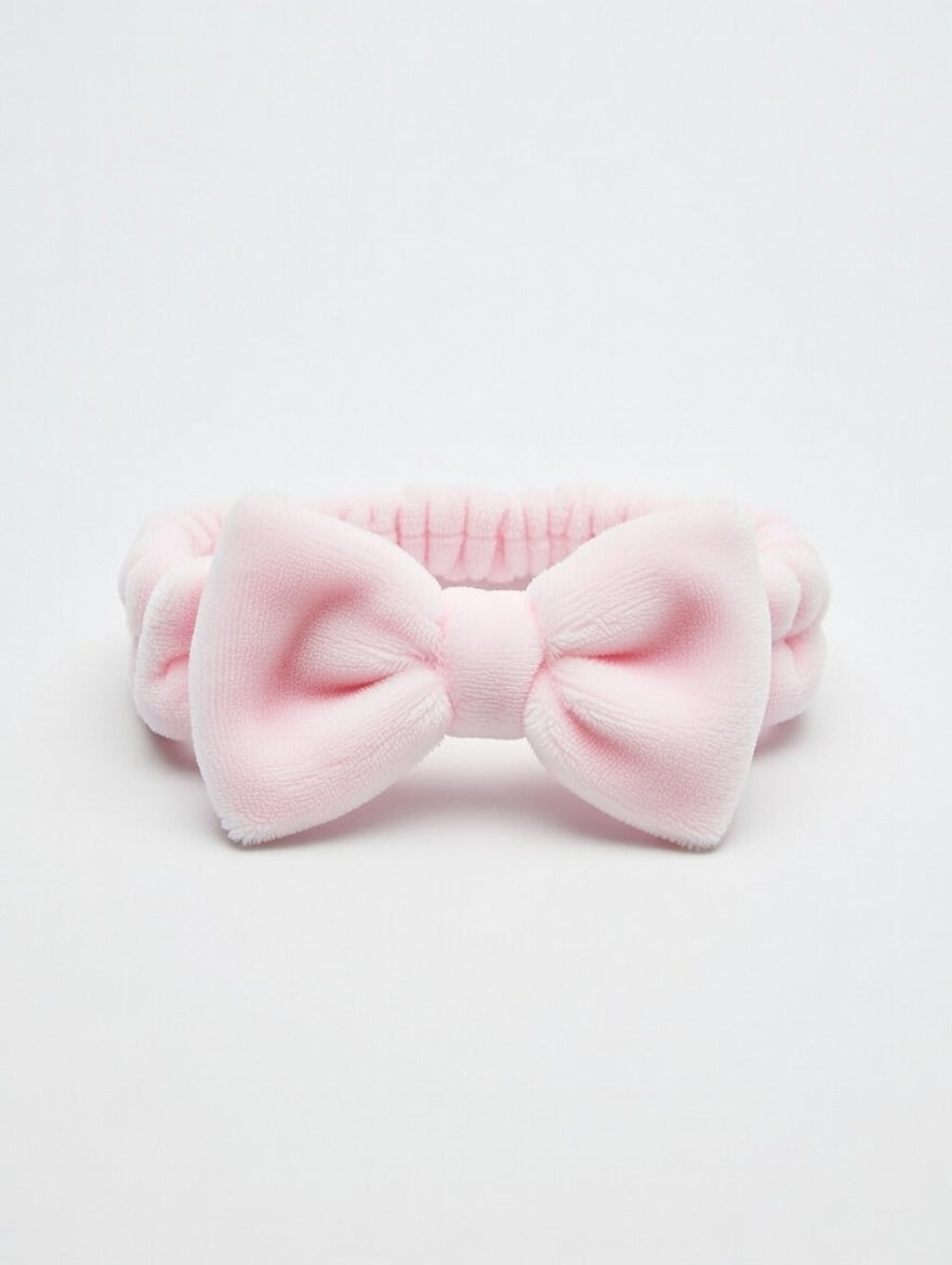 Bandeau maquillage fantaisie rose avec nœud🩷🎀