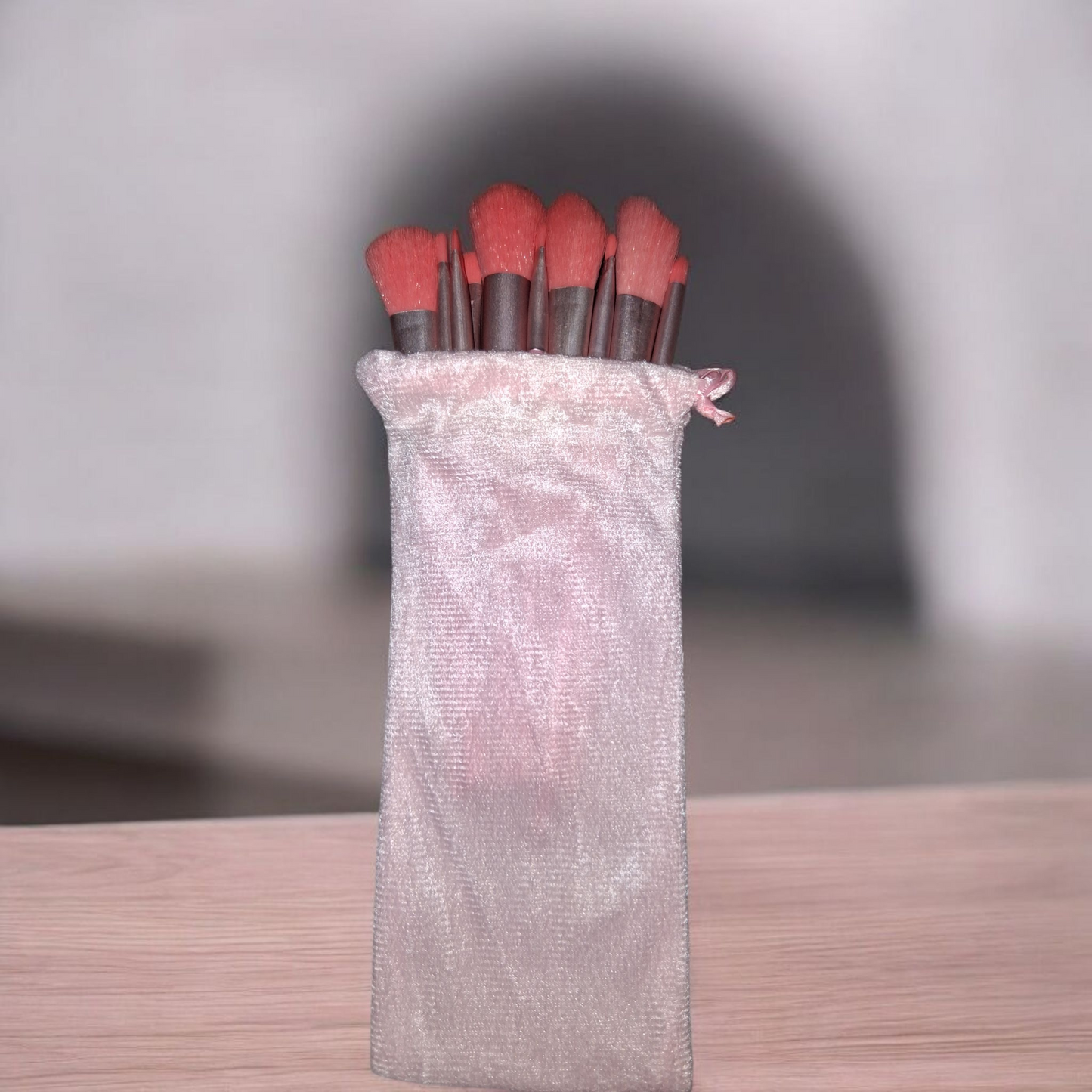 Set de 12 pinceaux de maquillage fantaisie – Rose