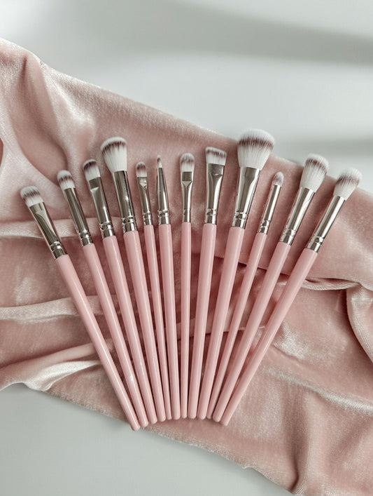 Set de pinceaux maquillage rose – 10 pièces🩷🎀