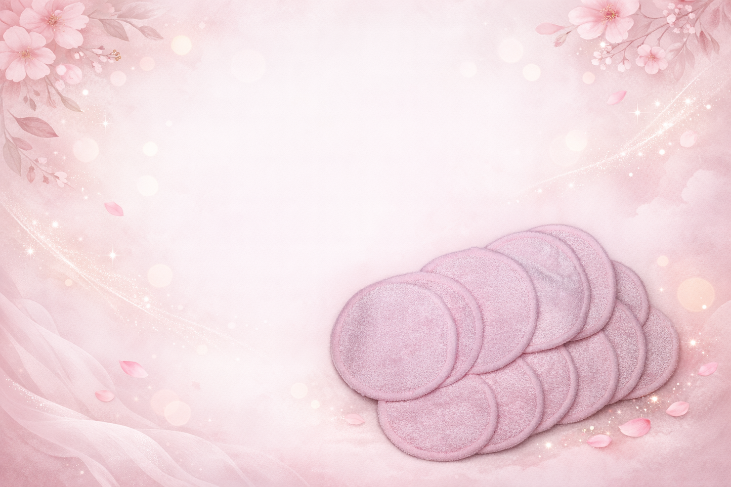 Disques démaquillants lavables fantaisie – Set de 10 pièces🩷🎀